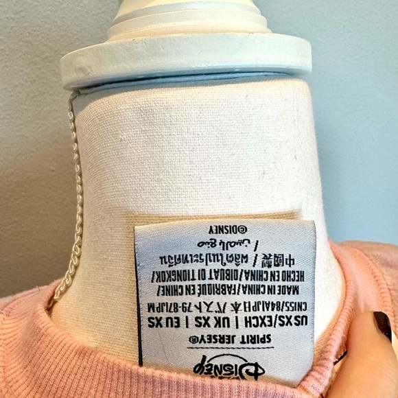 Soft Textured Polka Dot Disneyland Spirit Jersey | XS | EUC | Light Pink |Disney - Picture 10 of 10
